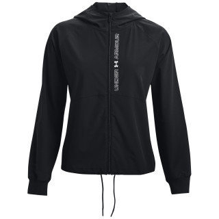 Kurtka damska Under Armour Woven FZ Jacket czarny Black / Black / White