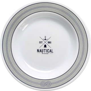 Talerz Brunner Deep plate white szary/biały