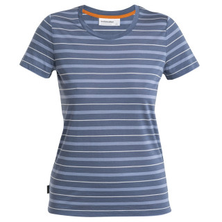 Koszulka damska Icebreaker Women Wave SS Tee Stripe niebieski Dawn/Kyanite/Snow/S