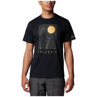 Koszulka męska Columbia Csc™ Seasonal Logo Tee czarny Black, Linear Drifts