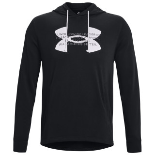 Męska bluza Under Armour Rival Terry Logo Hoodie czarny Black/Pitch Gray/Onyx White