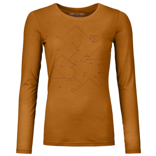 Koszulka damska Ortovox 185 Merino Tangram Ls W pomarańczowy sly fox