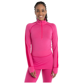 Damska koszulka Icebreaker W ZoneKnit 260 LS Half Zip różowy Tempo/Electron Pink/Cb