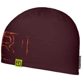 Czapka Ortovox 120 Tec Logo Beanie czerwony winetasting