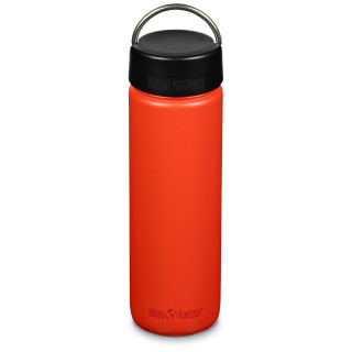 Butelka ze stali nierdzewnej Klean Kanteen Wide w/Wide Loop Cap - brushed stainless 800 ml ceglasty red