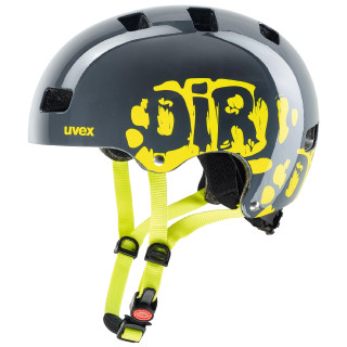 Dziecięcy kask rowerowy Uvex Kid 3 szary/żółty DirtbikeGreyLime