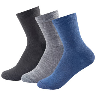 Skarpety damskie Devold Daily Light Kid Sock 3pk niebieski KidMix