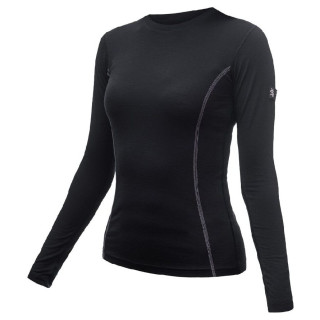 Damska koszulka Sensor Merino Wool Active dł.r. czarny Black