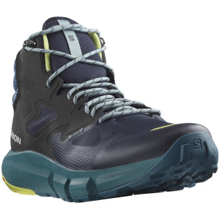 Męskie buty turystyczne Salomon Predict Hike Mid Gore-Tex niebieski Dark Sapphire / Blue Ashes / Sunny Lime