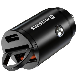 Przejściówka do gniazda samochodowego Swissten Car Charger 30W czarny Black