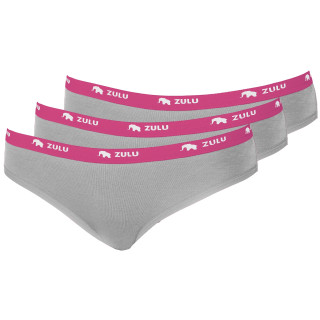 Majtki damskie Zulu Bambus 210 Comfort 3-pack szary/fioletowy grey/magenta