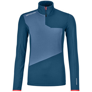 Bluza damska Ortovox Fleece Light Zip Neck W niebieski petrol blue