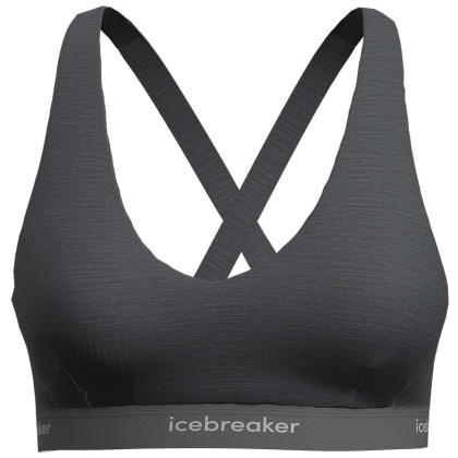 Sportowy biustonosz Icebreaker W Mer 125 Cool-Lite Sprite Racerback Bra szary Gritstone Heather-013