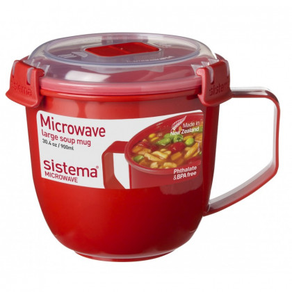 Kubek Sistema Large Soup Mug czerwony red