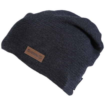 Męska czapka Sherpa Trevos Merino ciemnoszary mel dark grey