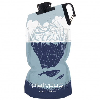 Składana butelka Platypus DuoLock SoftBottle 1l niebieski Whale