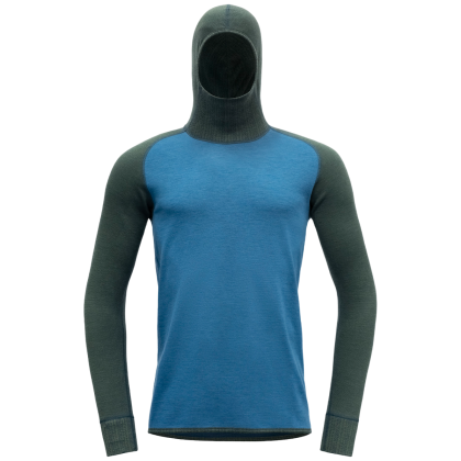 Męska koszulka Devold Kvitegga Merino 230 Hoodie Man niebieski WOODS/BLUE