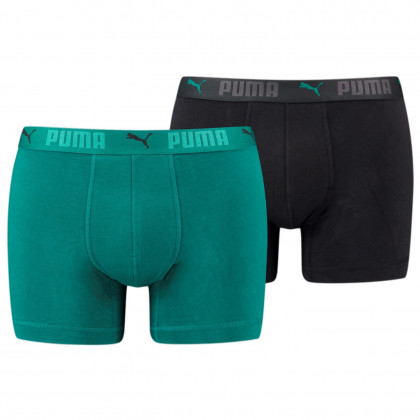 Męskie bokserki Puma Sport Cotton Boxer 2P zielony green