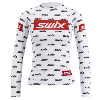 Koszulka damska Swix RaceX biały/czarny Bright White Logo