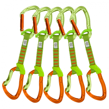 Ekspresy Climbing Technology 5x Nimble Fixbar Set NY 12cm zielony/pomarańczowy Orange/Green