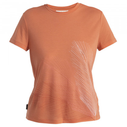 Damska koszulka Icebreaker Women Merino Core SS Tee Plume pomarańczowy
