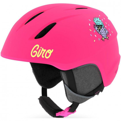 Kask narciarski dla dzieci Giro Launch Mat różowy BrightPink/DiscoBirds