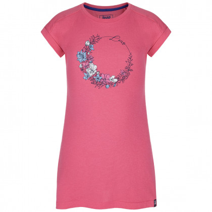 Sukienki dla dziewczynek Loap Balma różowy CmRose/White