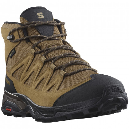 Buty męskie Salomon X Ward Leather Mid Gore-Tex brązowy Kangaro / Black / Dull Gold