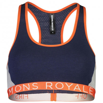 Biustonosz Mons Royale Sierra Sports Bra (2020) niebieski/pomarańczowy Navy/OrangeSmash