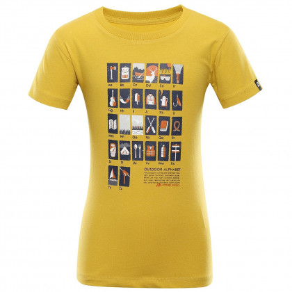 T-shirt dziecięcy Alpine Pro Epono żółty