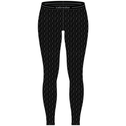 Damskie kalesony Icebreaker W Mer 260 Vertex Leggings On-Piste czarny/biały Black/Snow/J