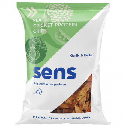 Chipsy Sens z białkiem świerszcza - czosnek i zioła (80 g)