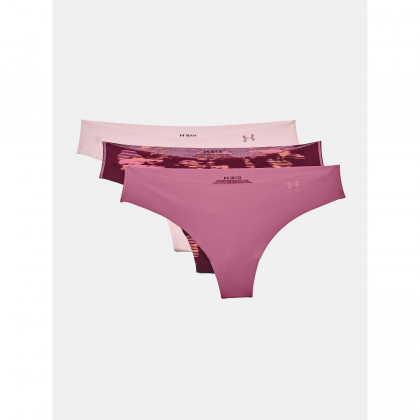 Majtki Under Armour PS Thong 3Pack Print fioletowy Pace Pink/Dark Cherry/Afterglow