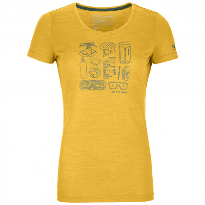Damska koszulka Ortovox W´s 120 Cool Tec Puzzle żółty YellowstoneBlend