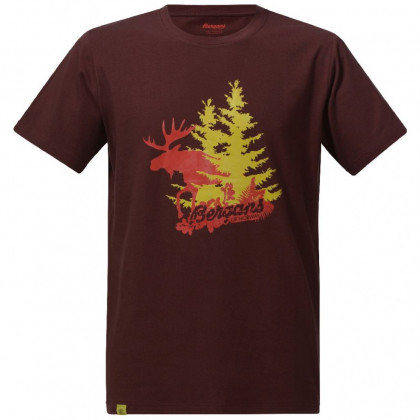 Koszulka męska Bergans Elk Tee brązowy DkMaroon