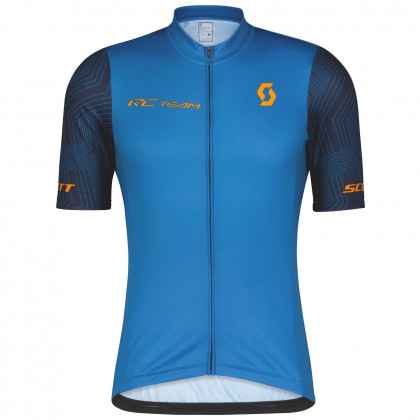 Męska koszulka kolarska Scott M's RC Team 10 SS niebieski/pomarańczowy storm blue/copper orange