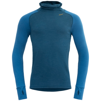 Męska bluza Devold Expedition Merino Silk Hoodie Man niebieski FLOOD/BLUE