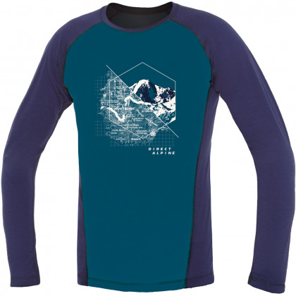 Koszulka męska Direct Alpine Furry Long 1.0 zielony Petrol/Indigo(Spot)