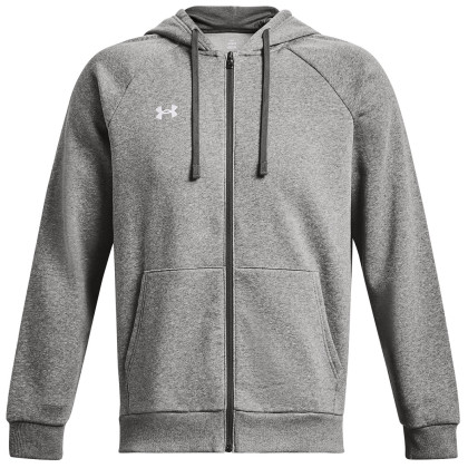 Męska bluza Under Armour Rival Fleece FZ Hoodie zarys Castlerock Light Heather / / White