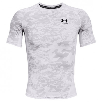 Męska koszulka Under Armour HG Armour Camo Comp SS biały White//Black