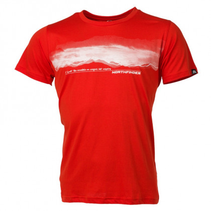 Koszulka męska Northfinder Jaeden czerwony Redorange