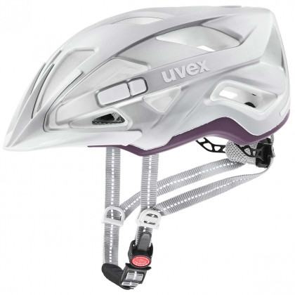 Kask rowerowy Uvex City Active srebrny Silver Plum Mat