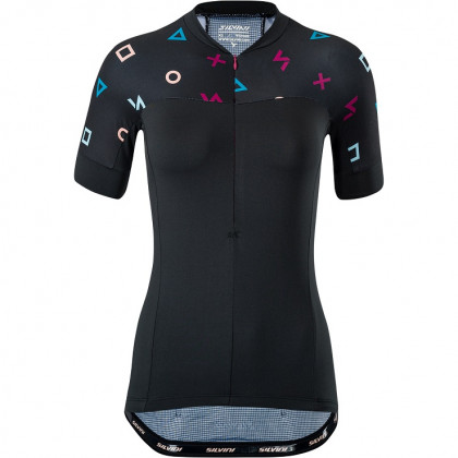 Damska koszulka kolarska Silvini Catirina WD1621 czarny BlackTurquoise