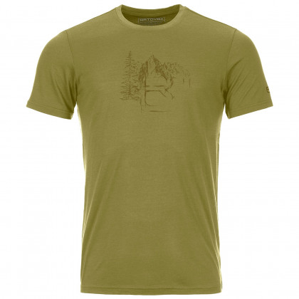 Męska koszulka Ortovox 150 Cool Logo Sketch T-Shirt zielony Sweet Alison