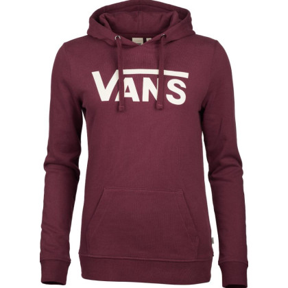 Bluza damska Vans Wm Drop V Logo Hoodie czerwony Port Royale/Antique White