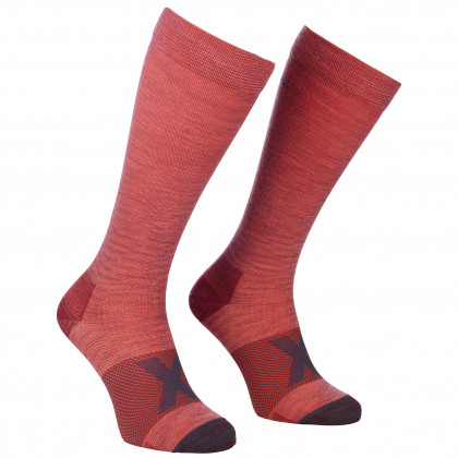 Skarpety kompresyjne Ortovox Tour Compression Long Socks W czerwony blush
