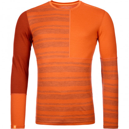Męska koszulka Ortovox 185 Rock'N'Wool Long Sleeve pomarańczowy desert orange