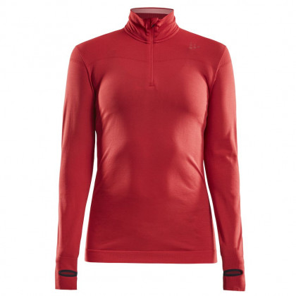Koszulka damska Craft Fuseknit Comfort Zip W czerwony Beam