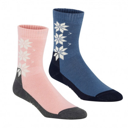 Skarpetki Kari Traa Kt Wool Sock 2PK różowy/niebieski Fai