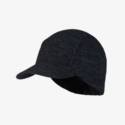 Bejsbolówka Buff PACK MERINO FLEECE CAP czarny BLACK